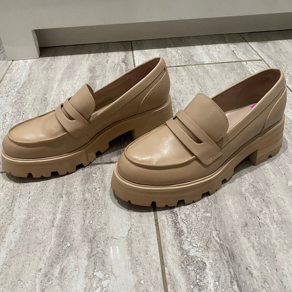 Marc Fisher Latika Platform Slip-On Lug Sole Ivory Loafers Women's Size 8.5M - Picture 4 of 8